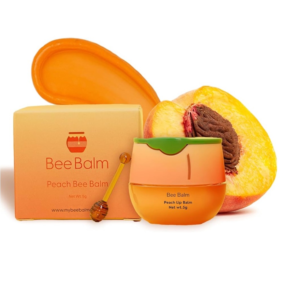 🔴My Bee Balm Lip Balm Peach Hydrating Balm Honey Pot Dry, Chapped & Cracked Lips